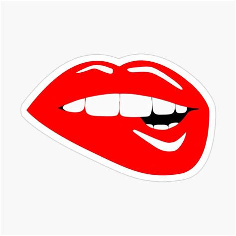 Red Lips Sticker For Sale By Carlarmes Red Lips Lips Stickers