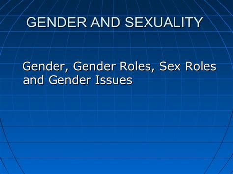 Gender And Sexuality Ppt