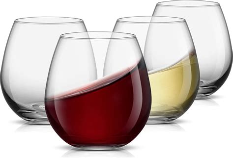 Joyjolt Spirits Stemless Wine Glasses 15 Oz Set Of 4