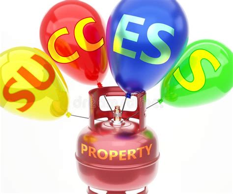 Property And Success Pictured As Word Property On A Fuel Tank And