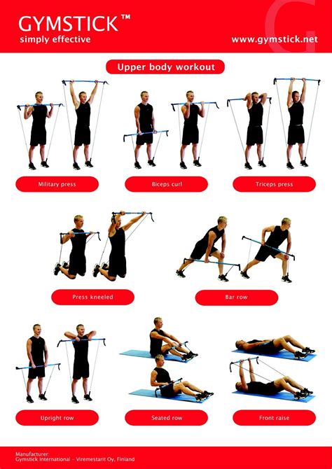 Gymstick Upper Body Üst Kas Grubu Bar Workout Upper Body Workout