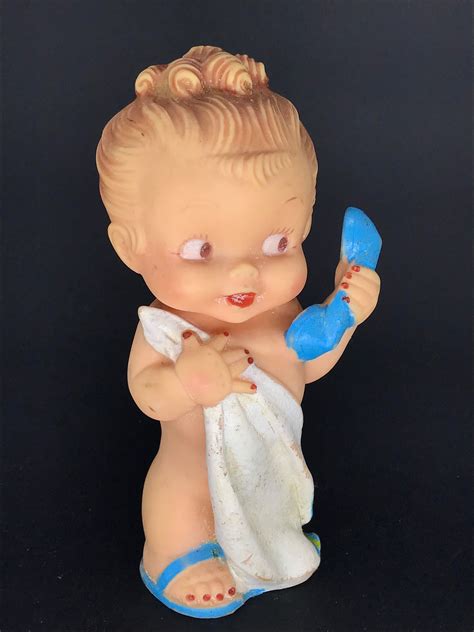 Vintage Vinyl Rubber Squeak Baby Doll Toy 1960s Etsy