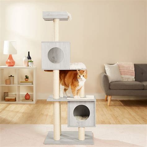 Buy Frisco 62 In Modern Cat Tree Gray At Free Shipping And