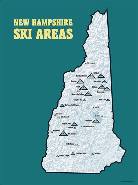 New Hampshire Ski Map Draw A Topographic Map
