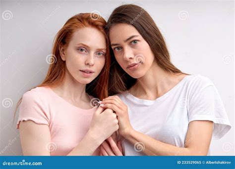 Tender Stylish Cool Generation Z Women Lgbtq Lesbian Couple Dating