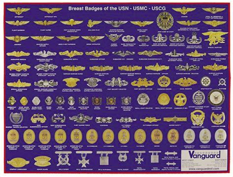 Vanguard Poster Badges For The Navy Marine Corps And Coast Guard