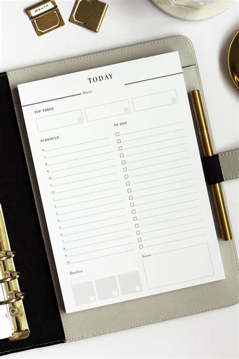 Daily Desk Pad Minimal To Do Notepad Daily Planner Notepad Etsy Uk In