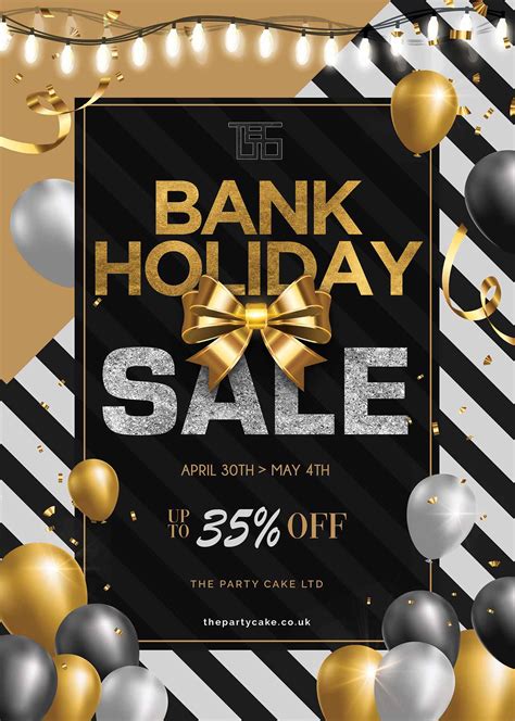 Early May Bank Holiday Weekend Sale • Tpc • The Party Cake Ltd