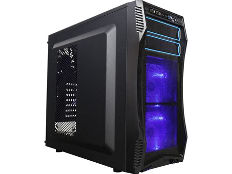 Rosewill Challenger S Black Gaming Atx Mid Tower Computer Case W Blue