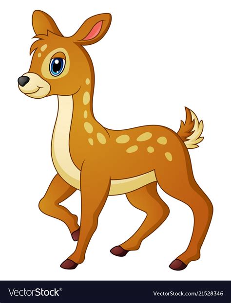 Cute Deer Cartoon Royalty Free Vector Image Vectorstock