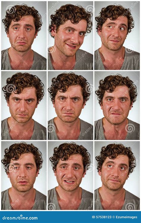 Real Person Facial Expressions Stock Image Image Of Angry Mosaic