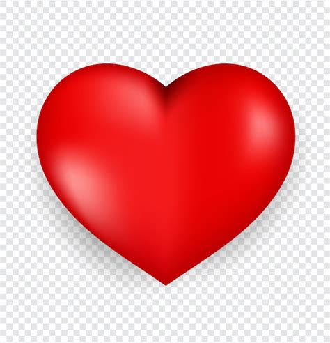 Rood Hart Geïsoleerd Op Transparante Achtergrond Happy Valentines Day