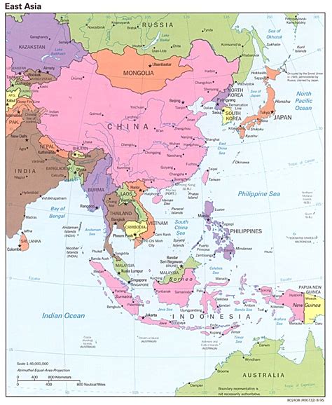East Asia Political Map Full Size Ex