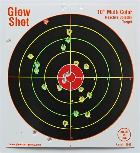 50 Pack 10 Reactive Splatter Targets Glowshot Multi Color Gun And Rifle Targets Glow