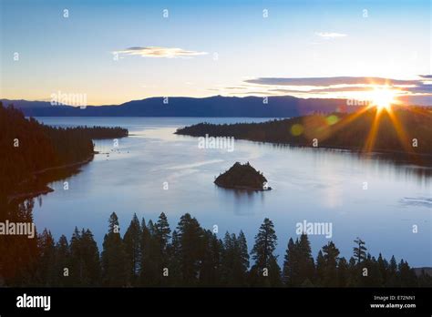 A Gorgeous Sunrise On A Calm Morning At Emerald Bay State Park In Lake