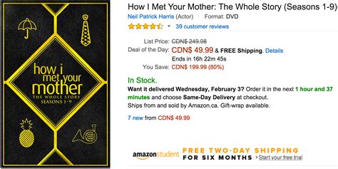 Amazon Canada Deals Of The Day: Save 80% On How I Met Your Mother, 39% ...