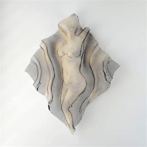Metal Wall Sculpture Nude Woman Sculpture Wire Mesh
