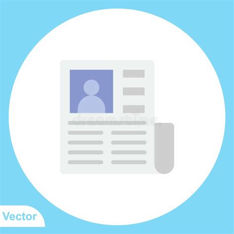 Newspaper Vector Icon Sign Symbol Stock Vector Illustration Of Design