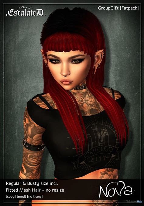 Nova Hair Fatpack August 2018 Group T By Escalated Teleport Hub