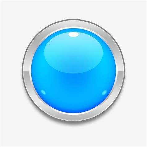 Blue Glossy Button Png Dibujos Iconos De Botones Iconos Azules Botón