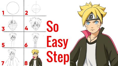 How To Draw Boruto Uzumaki Step By Step Easy My Brilliant Art How