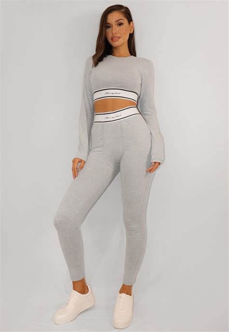Tall Gray Missguided Waistband Loungewear Leggings Missguided