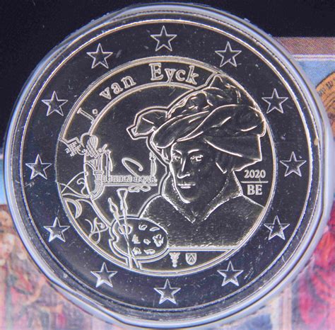 Belgium 2 Euro Coin Jan Van Eyck Year 2020 In Coincard French