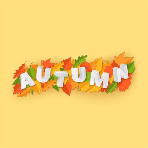 Word Fall Autumn Style Stock Illustrations 1445 Word Fall Autumn