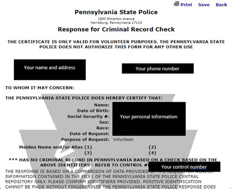 Instructions For Obtaining A Pennsylvania State Police Criminal Record