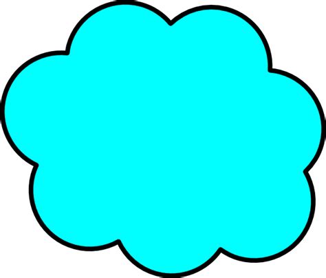 Bigger Bright Blue Cloud Clip Art At Vector Clip Art Online