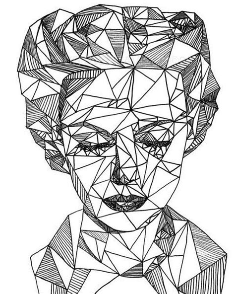 Triangle Face Geometric Fit Together Shadows Unique Different