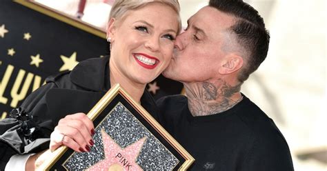 Pink Injures Herself Slashing Husband Carey Harts Tires