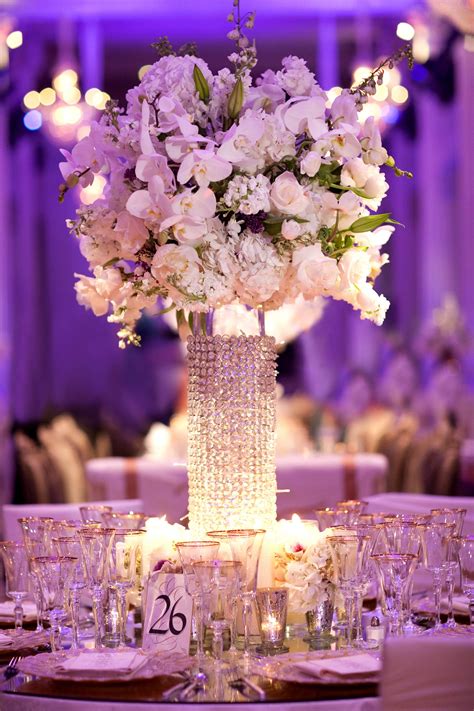 Inside Weddings Crystal Centerpieces Wedding Wedding Reception