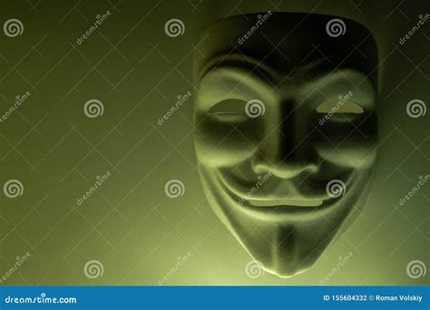 A Mask That Looks Like A Symbol Of A Group Of Hackers Anonymous Tinted