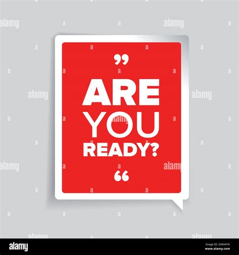 Are You Ready Lettering Stock Vector Image And Art Alamy