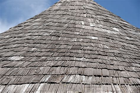 Bamboo Shingle Roof Stock Photo Download Image Now Abstract