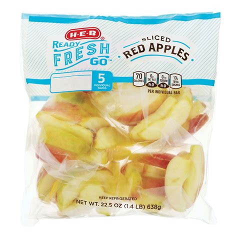 H E B Ready Fresh Go Red Apple Slices Shop Fruit At H E B