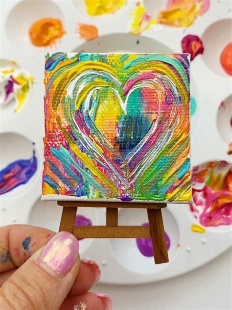 Heart Art Projects Abstract Painted Hearts Color Made Happy