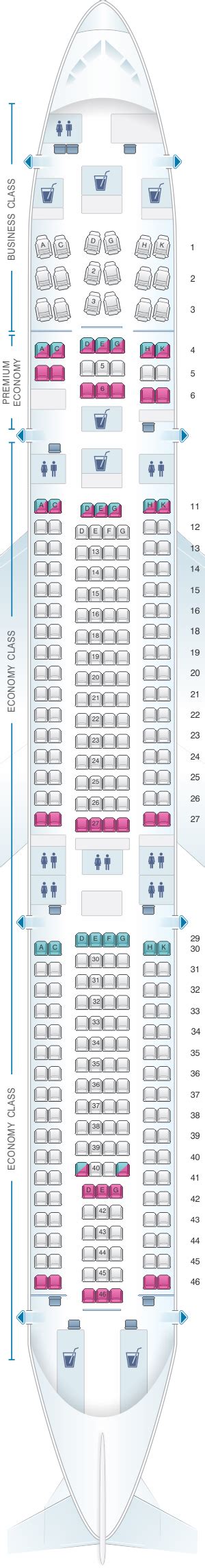 Seat Map Lufthansa Airbus A340 300 298pax