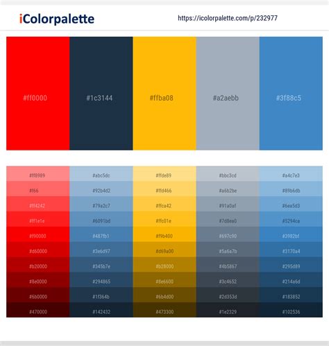 Yellow Red Blue Color Palette H0dgehe