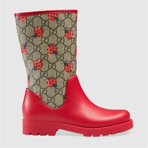 Gucci Childrens Gg Ladybugs Rain Boot Kid Shoes Boots Kids Boots