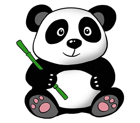 How To Draw Cartoon Panda Step 21 Panda Drawing Cartoon Panda