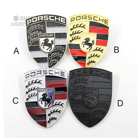 1 X Metal Porsche Horse Logo Car Auto Front Hood Emblem Badge Decal