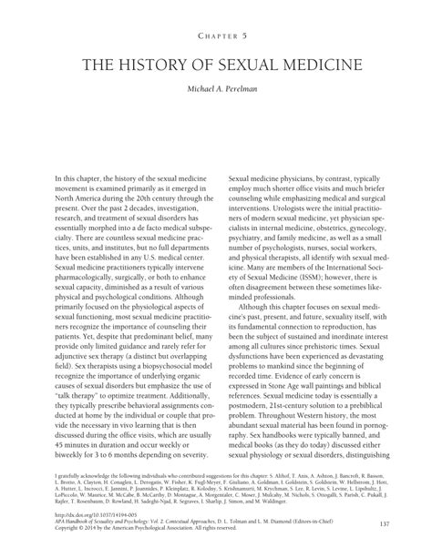 Pdf The History Of Sexual Medicine