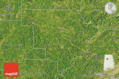 Satellite Map Of Walker County
