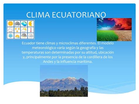 Clima Ecuatoriano Ppt