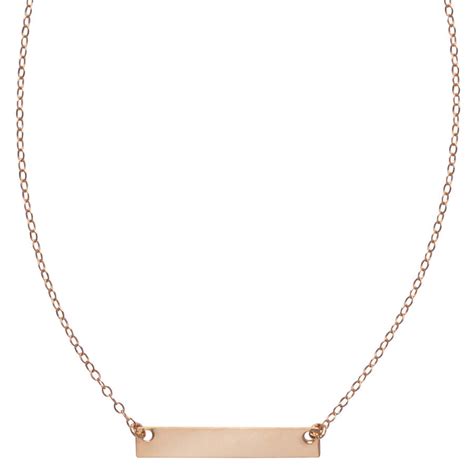 Rose Gold Bar Necklace By A Box For My Treasure