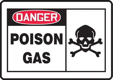 Danger Sign Poison Gas Header Danger Rectangle 10 In Height 14 In