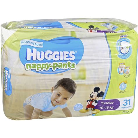 Huggies Nappy Pants Toddler 10 15kg Boy 31 Pack Woolworths