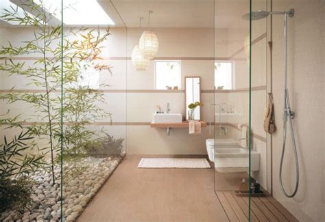 Modern Japanese Bathroom Design With Bamboo Decor Modern Japanese